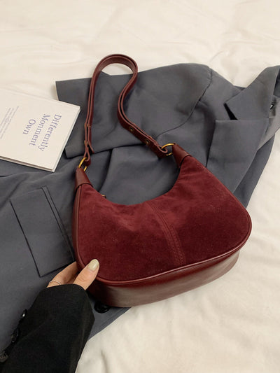 Élodie Shoulder Suede Bag