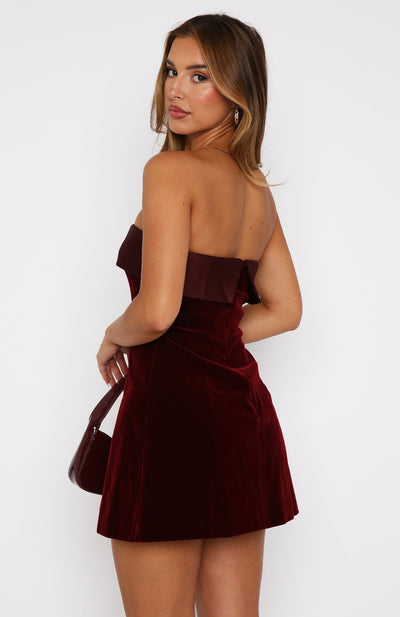 Skylar Mini Dress - Wine Red