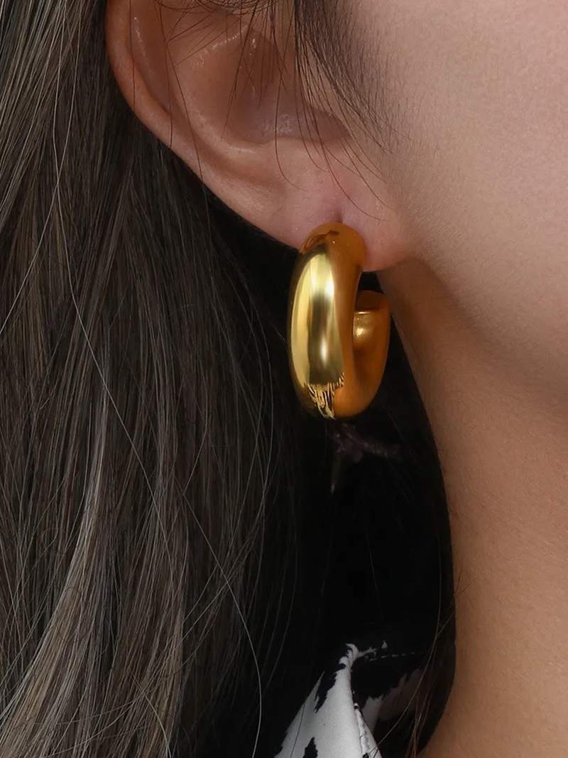 Chunky Hoops Earrings