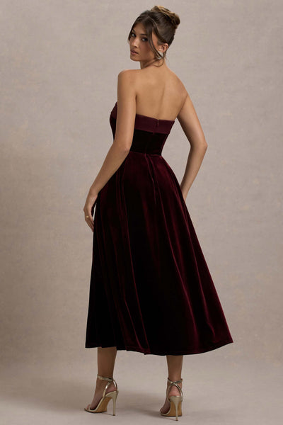 Delray - Velvet Midi Dress