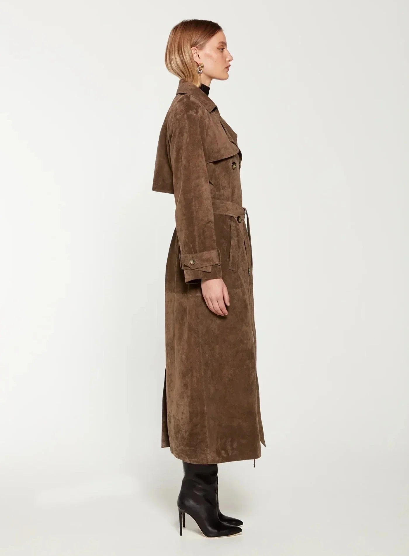 Bella | Suede Trenchcoat
