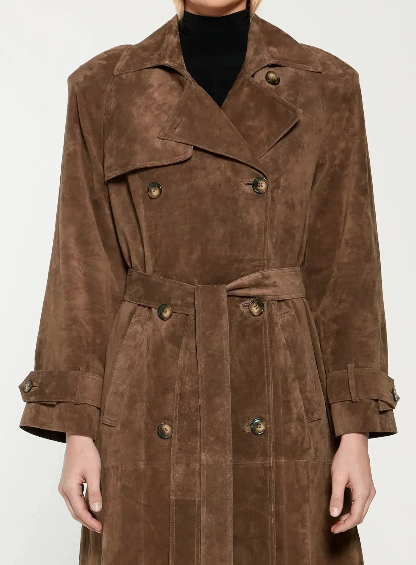 Bella | Suede Trenchcoat