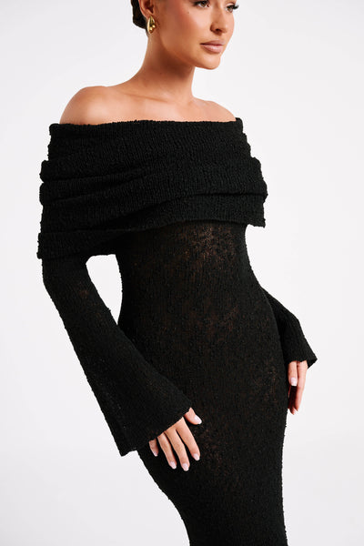 Mila Off shoulder maxi jurk