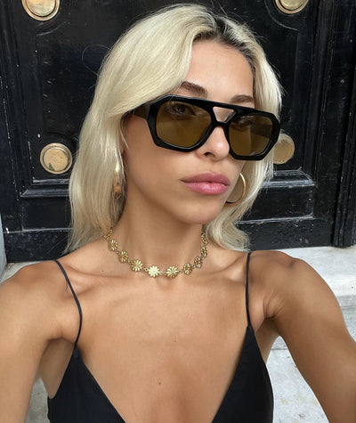 Riviera Black Mustard Sunglasses