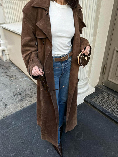 Bella | Suede Trenchcoat