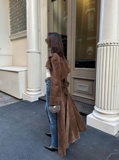 Bella | Suede Trenchcoat
