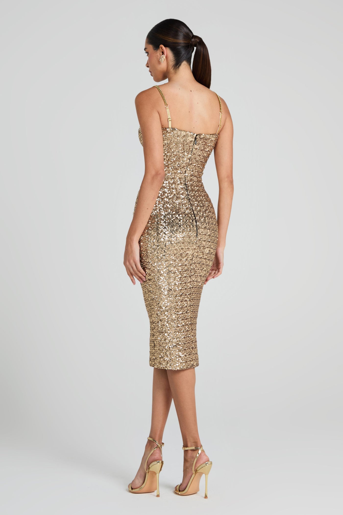 Nina Sparkle Gold Dress