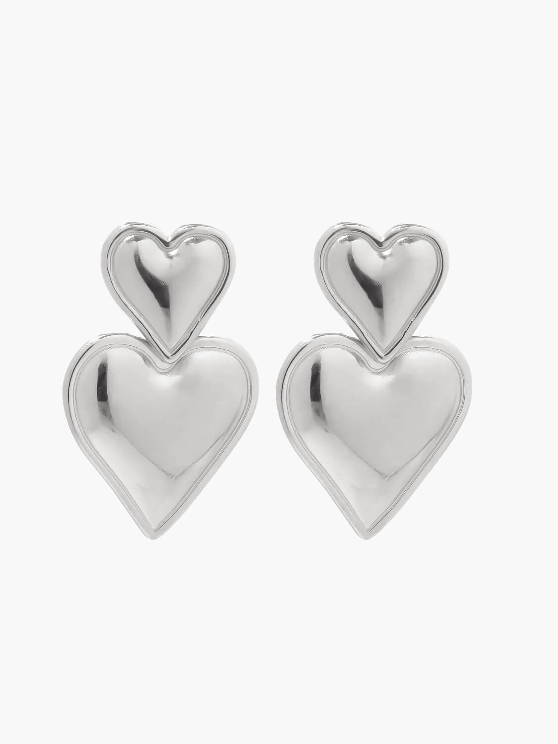 Hearts Earrings 14K