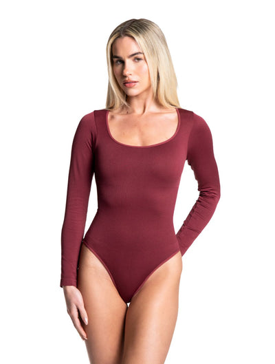 Amy Long Sleeve Thong Bodysuit