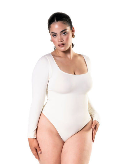 Amy Long Sleeve Thong Bodysuit