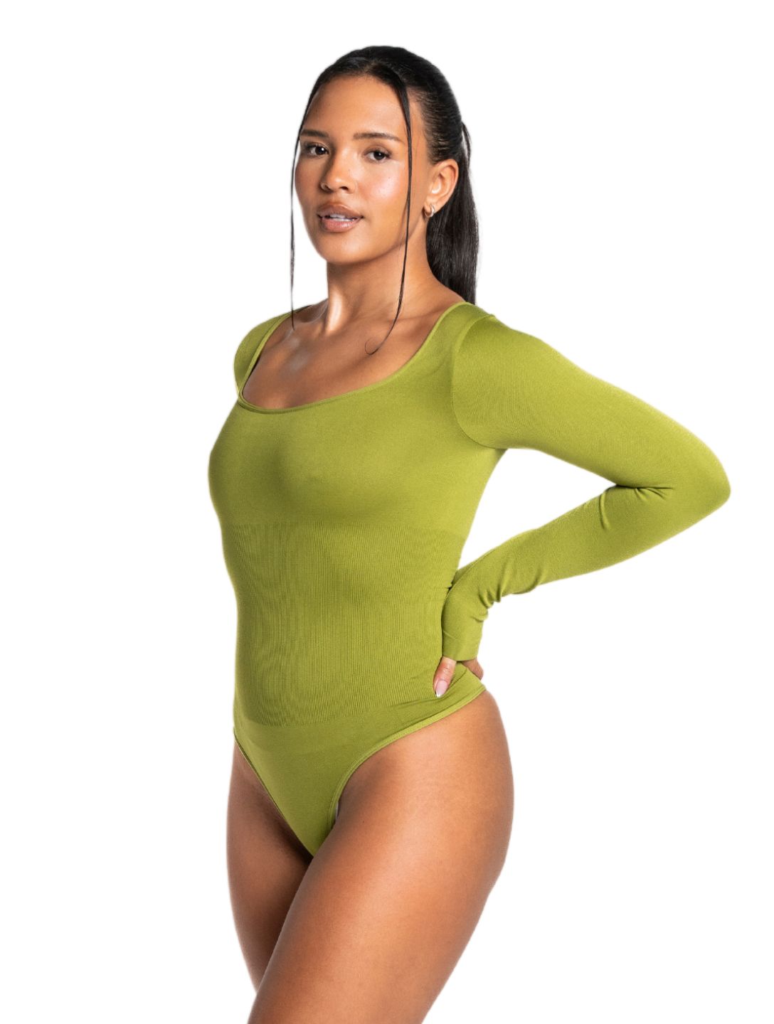 Amy Long Sleeve Thong Bodysuit