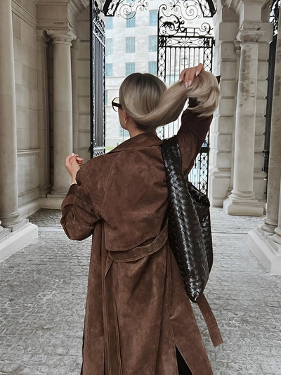 Bella | Suede Trenchcoat