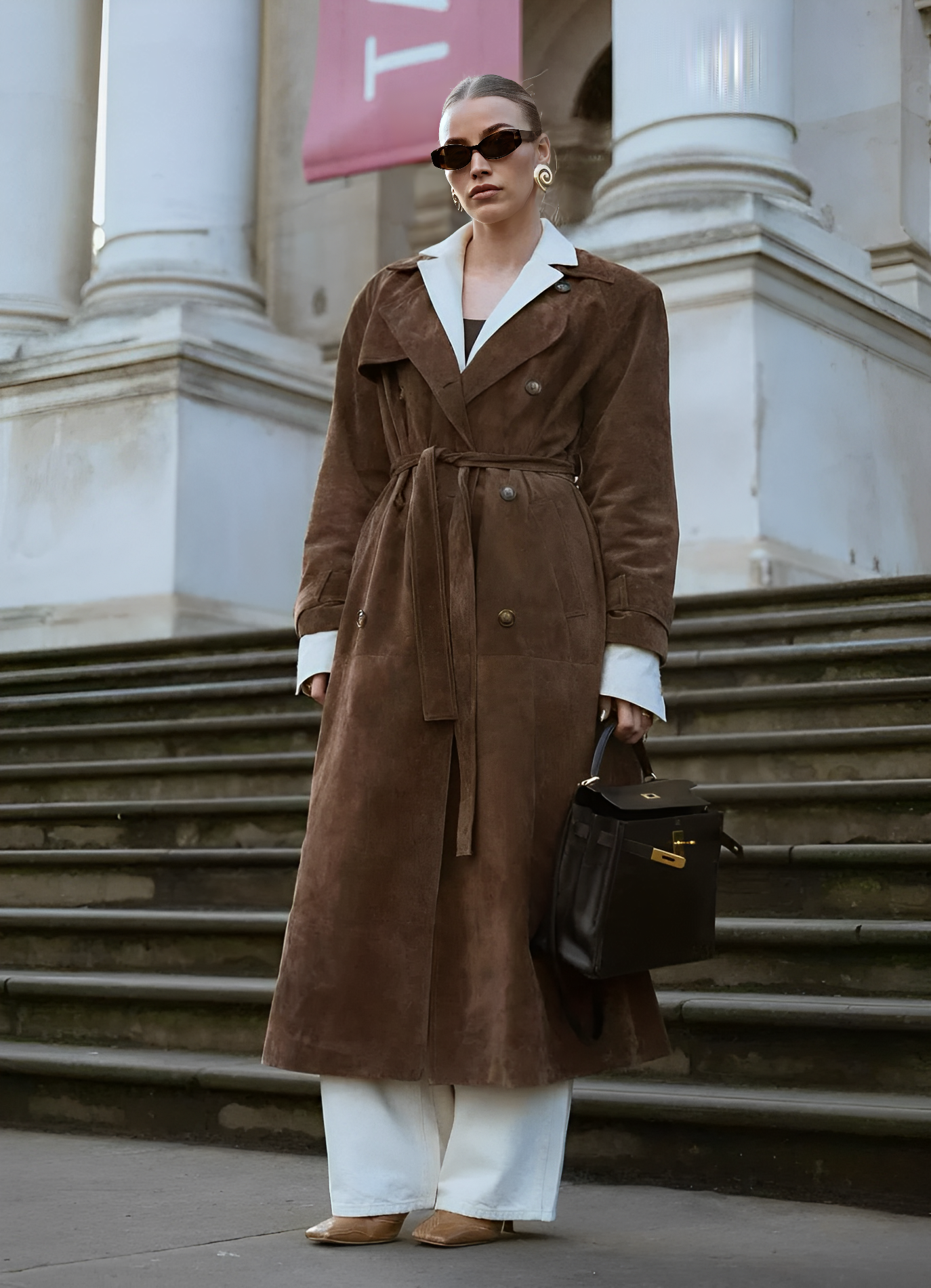 Bella | Suede Trenchcoat