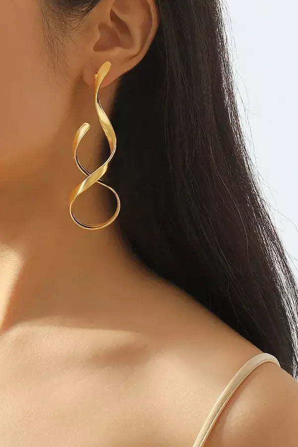 Sleek Spiral Earrings